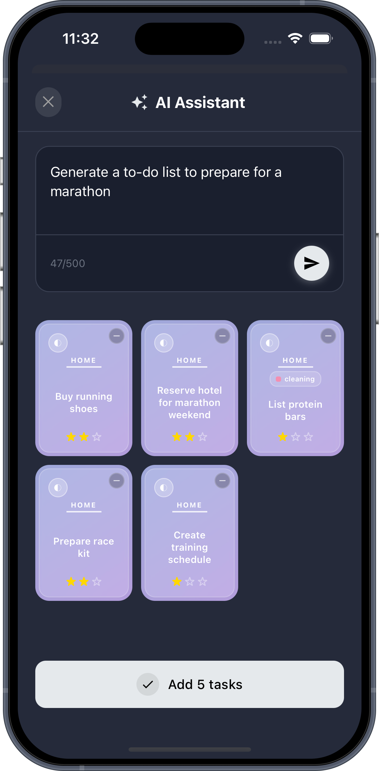 Memento AI assistant generating tasks